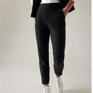 Athleta Brooklyn Ankle Pant - Black textured